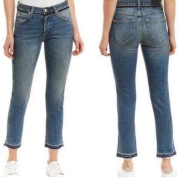 AMO Babe Cropped Button Fly Jeans in Rio Vista - Picture 2 of 6